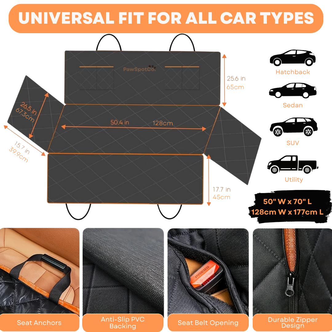 PawSpotCo. - Car Dog Seat Cover